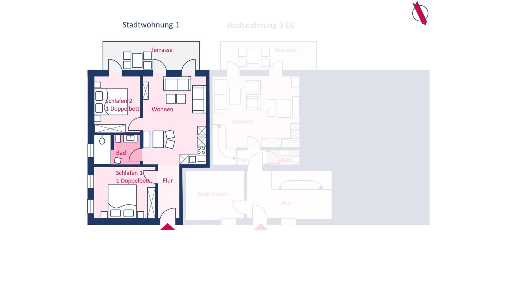 Stadtwohnung 1 Wyk auf Föhr Eksteriør billede